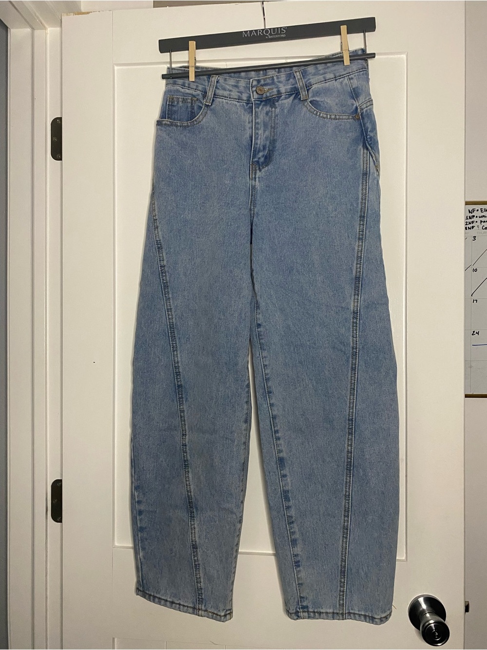 Straight Leg High-Rise Jeans in Light Blue